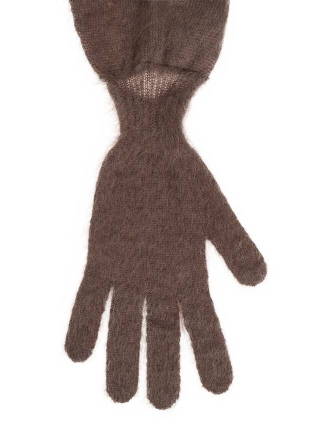 Moschino Scarf With Gloves, Women's, Brown - MOSCHINO - BALAAN 3