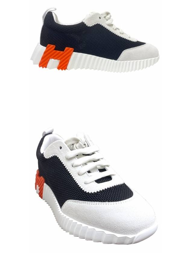 Bouncing Mesh Low Top Sneakers Noir Blanc - HERMES - BALAAN 5