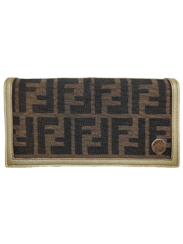 Zucca pattern Zucchino canvas long wallet 2401 8M000 - FENDI - BALAAN 1