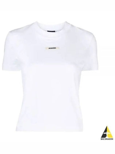 Le Gros Grain Short Sleeve T-Shirt White - JACQUEMUS - BALAAN 2