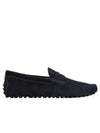 Men's Suede Gommino Driving Shoes Black - TOD'S - BALAAN 2