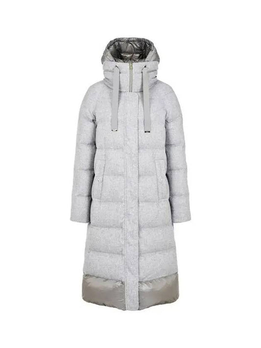 Women s Cashmere Silk Down Padded Coat Melange Gray 270512 - HERNO - BALAAN 1