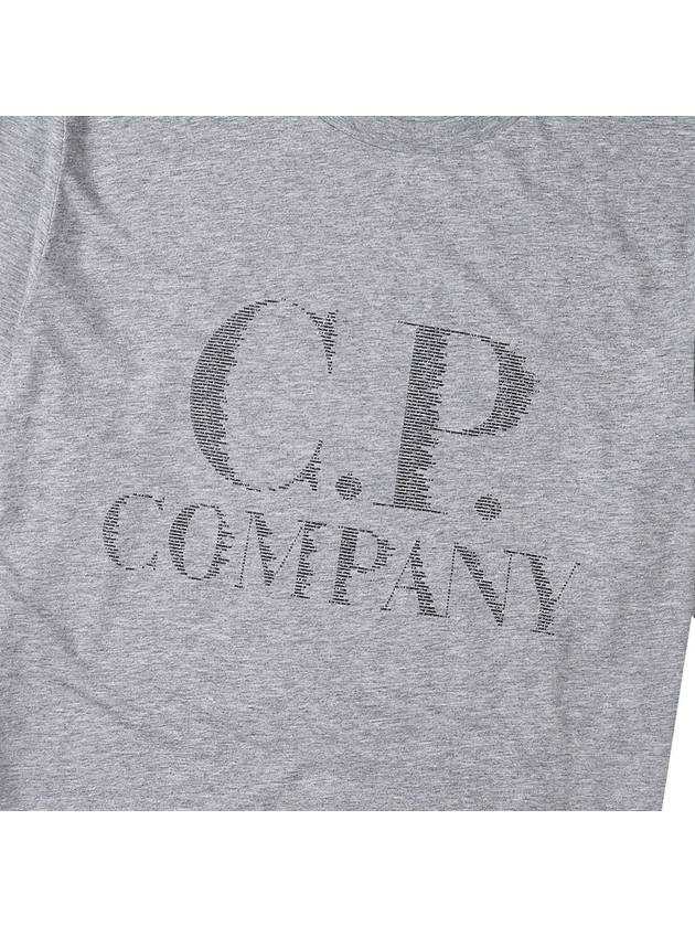 Logo Print Short Sleeve T-Shirt Grey - CP COMPANY - BALAAN 6