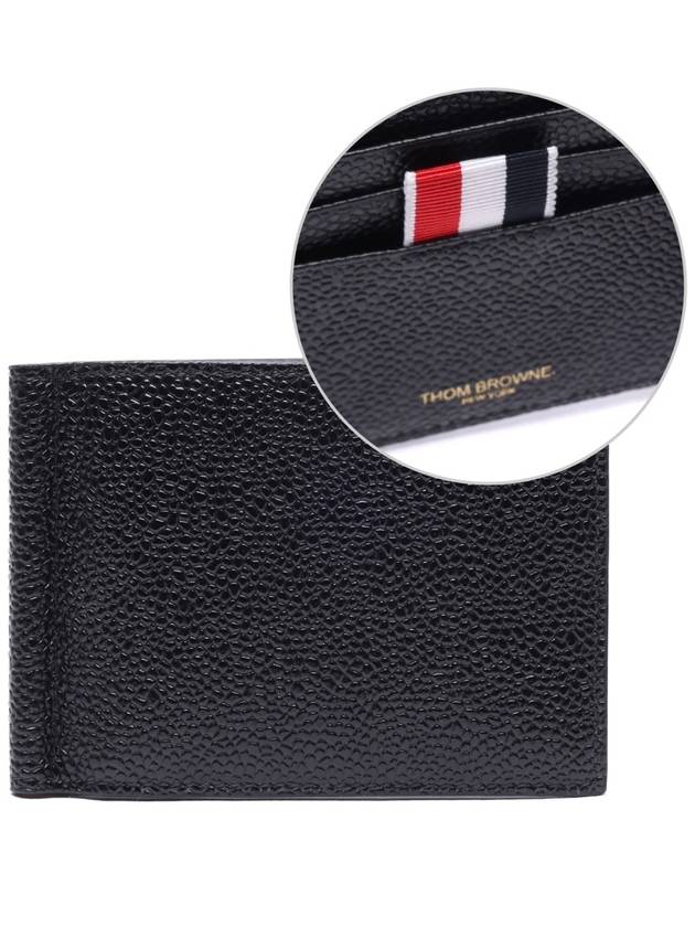 Men's Three Stripes Tab Classic Money Clip Card Wallet Black - THOM BROWNE - BALAAN 3