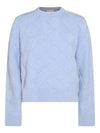 Intrecciato Wool Knit Top Light Blue - BOTTEGA VENETA - BALAAN 2