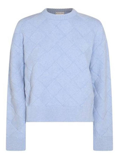 Intrecciato Wool Knit Top Light Blue - BOTTEGA VENETA - BALAAN 2