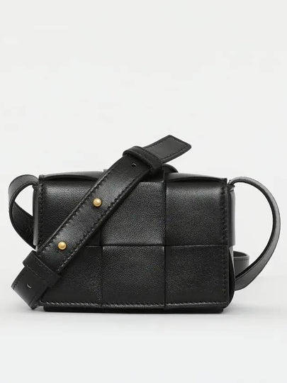 Intrecciato Cassette Small Cross Bag Black - BOTTEGA VENETA - BALAAN 2