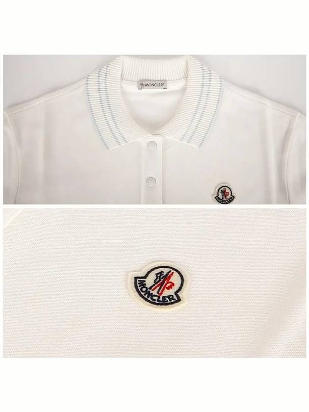 Logo Patch Short Sleeve Polo Shirt White - MONCLER - BALAAN 6