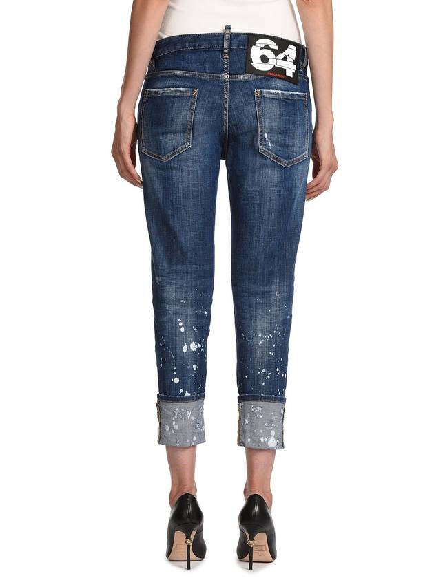 Women's Back Pocket 64 Patch Hockey Jeans S72LB0185 S30342 470 - DSQUARED2 - BALAAN 9