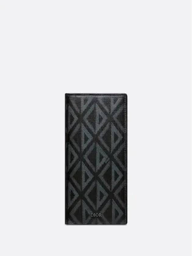 Vertical CD Diamond Canvas Long Wallet Black - DIOR - BALAAN 2