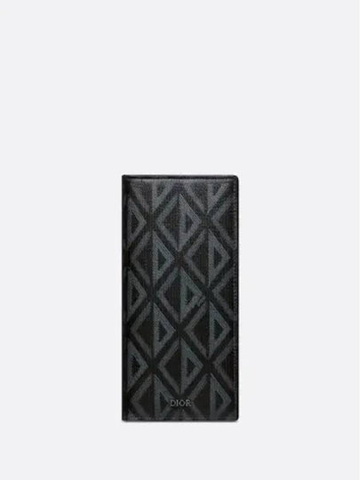 Vertical CD Diamond Canvas Long Wallet Black - DIOR - BALAAN 2