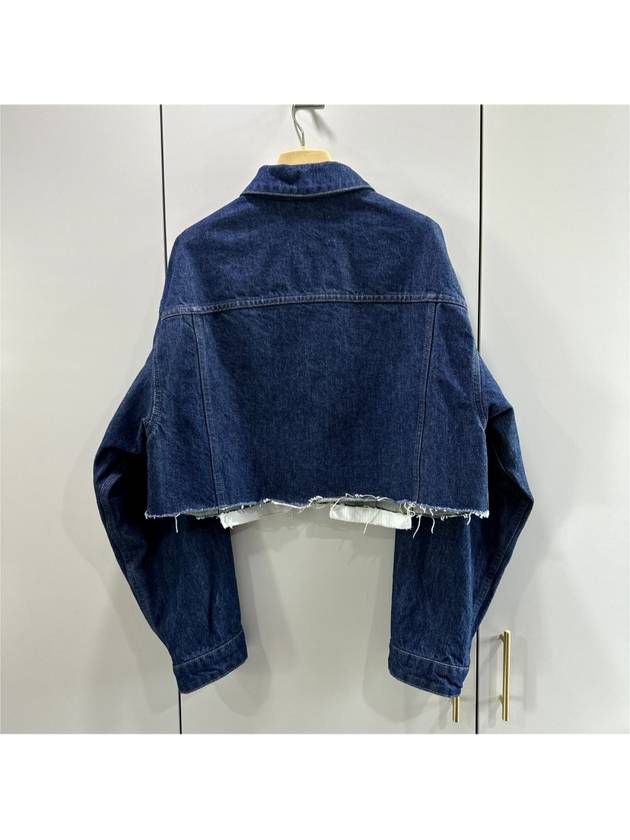 40 MiuMiu Women s Denim Crop Cut Blouson Jacket - MIU MIU - BALAAN 5