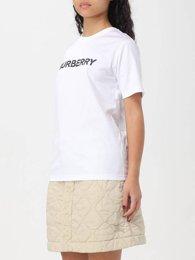 Logo Cotton Short Sleeve T-Shirt White - BURBERRY - BALAAN 5