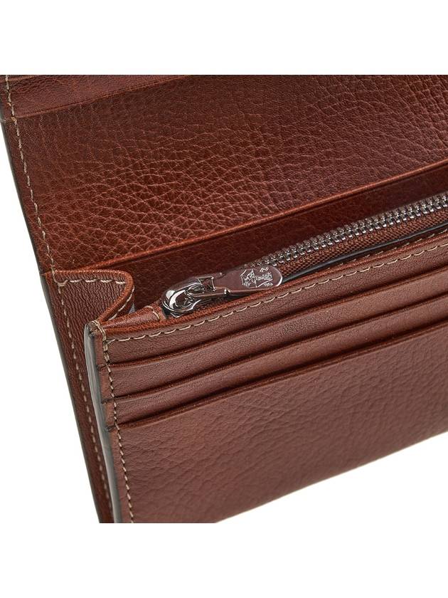 Leather Logo Long Wallet Brown - BRUNELLO CUCINELLI - BALAAN 8