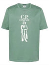 30/2 Mercerized Jersey Twisted British Sailor Short Sleeve T-Shirt Green - CP COMPANY - BALAAN 2