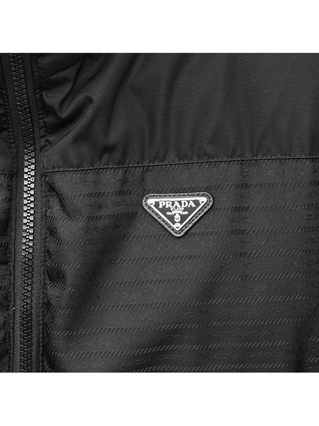 Medium-Length Re-Nylon Reversible Down Padded Jacket Black - PRADA - BALAAN 7