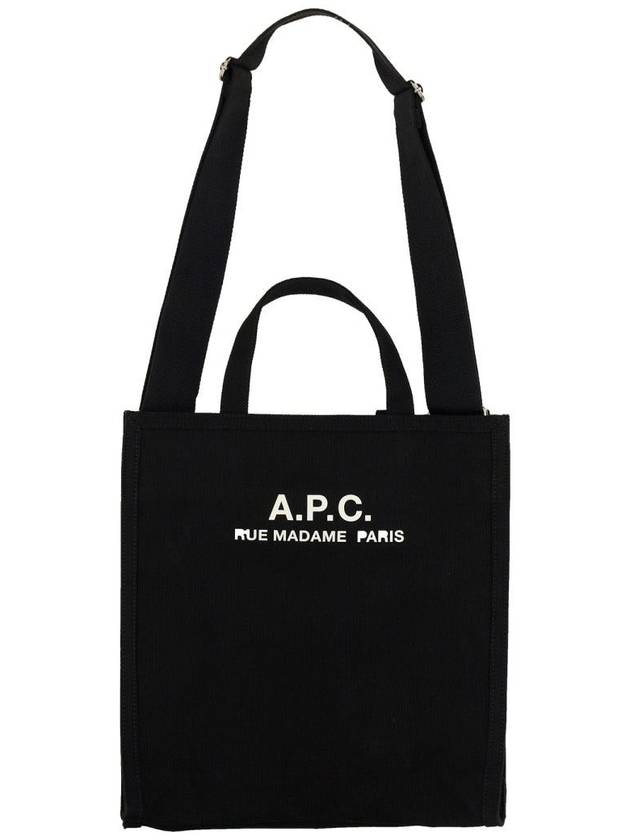 Recovery Logo Printing Cotton Tote Bag Black - A.P.C. - BALAAN 4