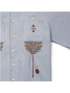 Men's I4SS01SB Root Zip Embroidery Shirt Sky Blue - IOEDLE - BALAAN 4