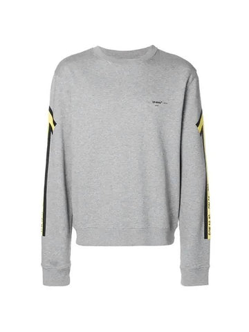 crew neck back logo sweatshirt gray - OFF WHITE - BALAAN 1