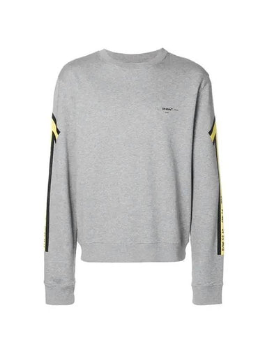 Crew Neck Back Logo Sweatshirt Grey - OFF WHITE - BALAAN 1