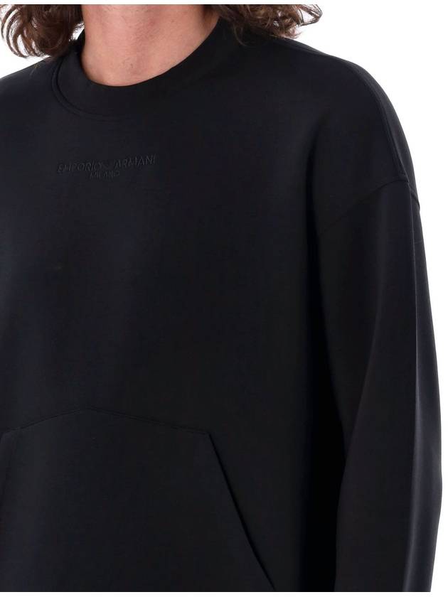 embossed logo sweatshirt black - EMPORIO ARMANI - BALAAN 4