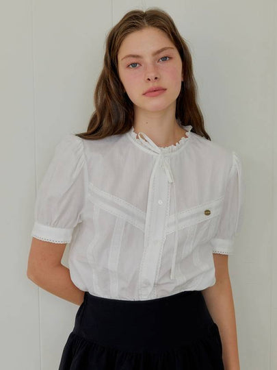 ANC French Frill Blouse White - ANOETIC - BALAAN 2