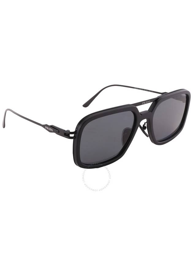 Prada Polarized Dark Gray Square Men's Sunglasses PR 57ZS 1BO5Z1 55 - PRADA - BALAAN 2