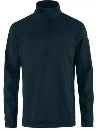 Men's Abisko Lite Fleece Half Zip Sweater Dark Navy - FJALL RAVEN - BALAAN 2