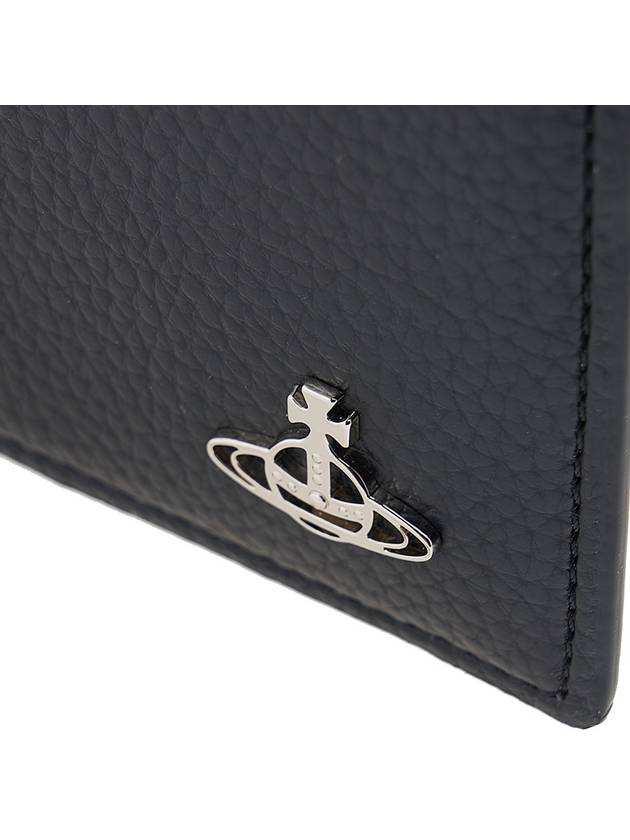 Logo Decorated Re-Vegan Half Wallet Black - VIVIENNE WESTWOOD - BALAAN 7