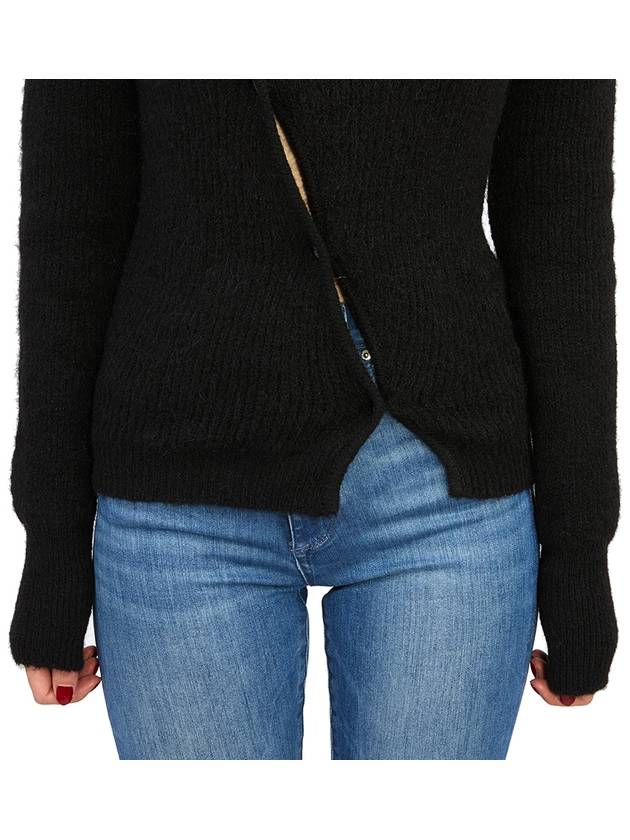 La Maille Pau Asymmetric Cardigan Black - JACQUEMUS - BALAAN 9