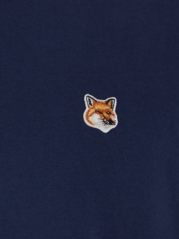 Fox Head Patch Classic Short Sleeve T-Shirt Ink Blue - MAISON KITSUNE - BALAAN 4