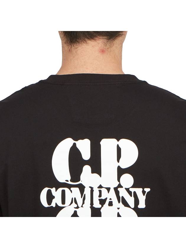 30/1 Jersey Graphic Short Sleeve T-Shirt Black - CP COMPANY - BALAAN 8