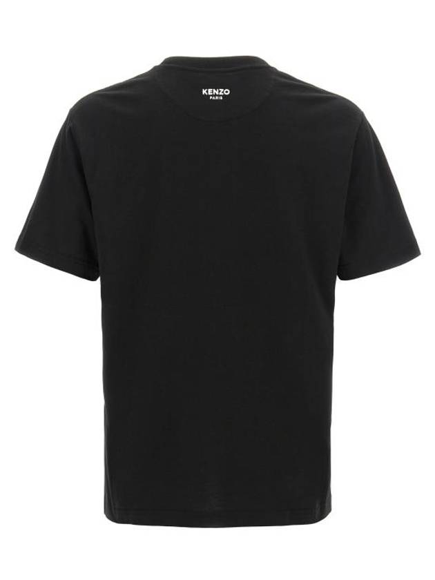 Pop Embroidered Cotton Short Sleeve T-Shirt Black - KENZO - BALAAN 3