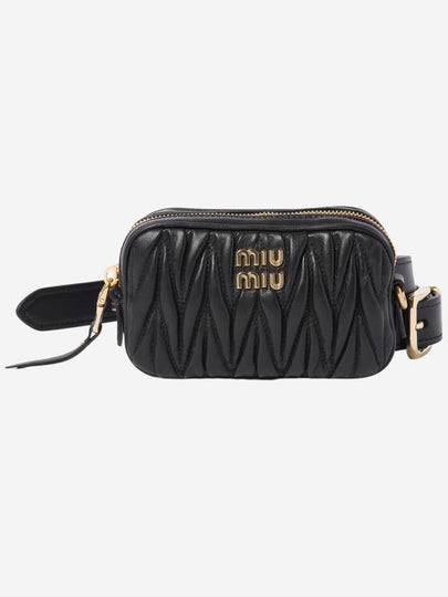 Matelasse Leather Belt Bag Black - MIU MIU - BALAAN 2