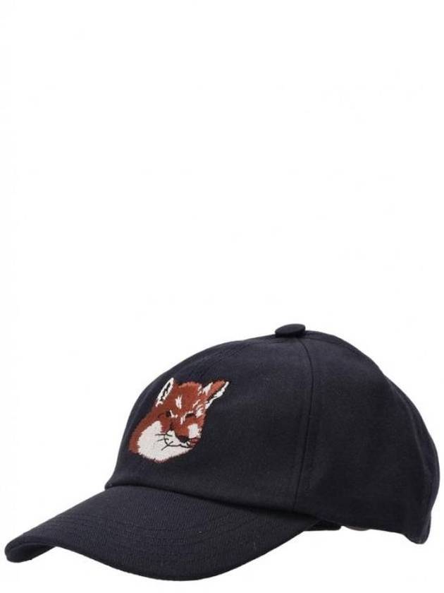 Large Fox Head Embroidered 6P Ball Cap Navy - MAISON KITSUNE - BALAAN 3