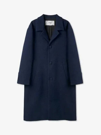 Breasted Single Coat Navy - AMI - BALAAN 2