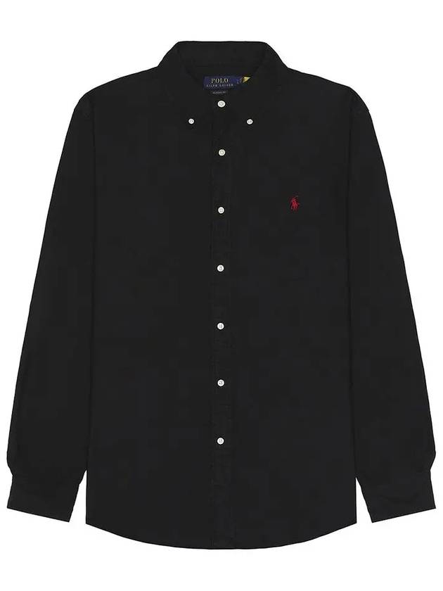 Men's Cotton Classic Fit Oxford Long Sleeve Shirt Black - POLO RALPH LAUREN - BALAAN 2