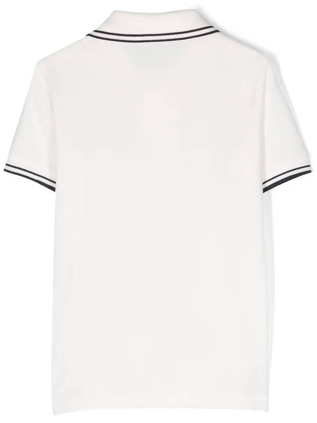 Polo White Kids Short Sleeve 761621348 V0001 - STONE ISLAND - BALAAN 3