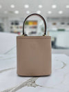 Pannier Small Saffiano Leather Bucket Bag Powder Pink 1BA217 - PRADA - BALAAN 5