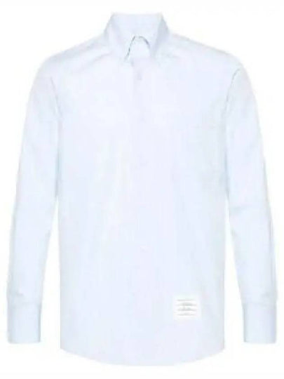 Needle Contrast Solid Poplin Long Sleeve Shirt Light Blue - THOM BROWNE - BALAAN 2