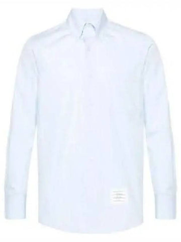 Needle Contrast Solid Poplin Long Sleeve Shirt Light Blue - THOM BROWNE - BALAAN 1