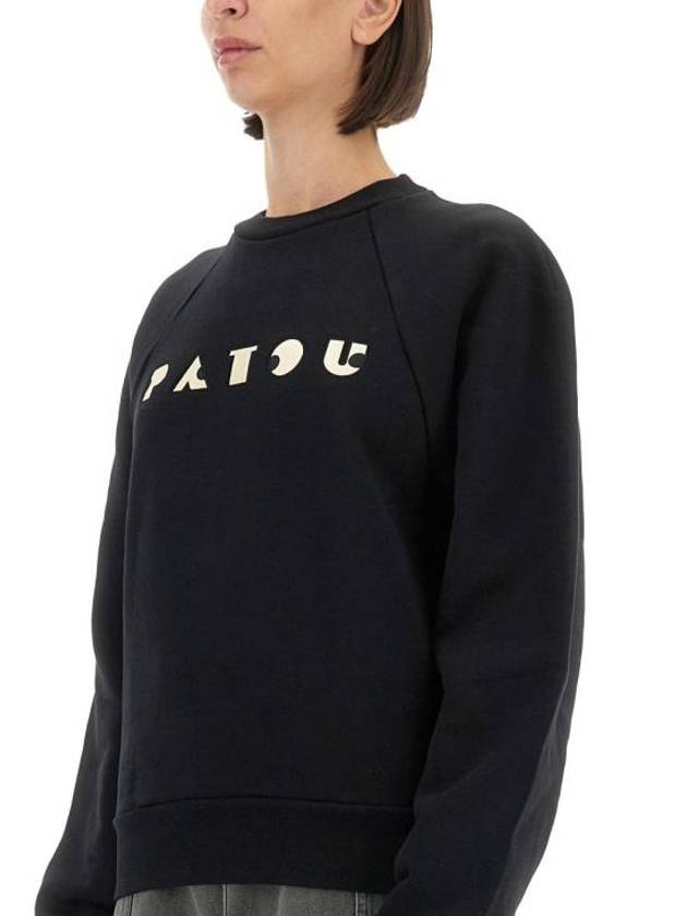 Logo Print Sweatshirt Black - PATOU - BALAAN 5