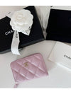 caviar leather card wallet baby pink color zipper AP0214 - CHANEL - BALAAN 3