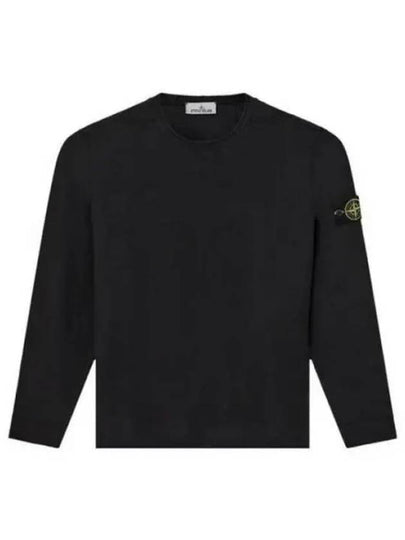 Men's Wappen Patch Crewneck Knit Sweatshirt Black - STONE ISLAND - BALAAN 2