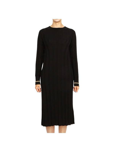 Leccio Virgin Wool Midi Dress Black - MAX MARA - BALAAN 1