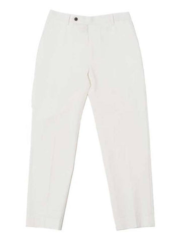 Four Seasons Tapered Fit Banding Pants Ivory - BLACKBROWN - BALAAN 1