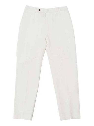 Four Seasons Tapered Fit Banding Pants Ivory - BLACKBROWN - BALAAN 1