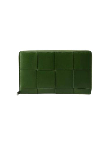 Intrecciato Zipper Around Medium Wallet Avocardo Green - BOTTEGA VENETA - BALAAN 1