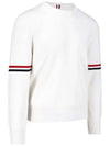 Men's Milan Stitch Armband Crew Neck Knit Top White - THOM BROWNE - BALAAN 3