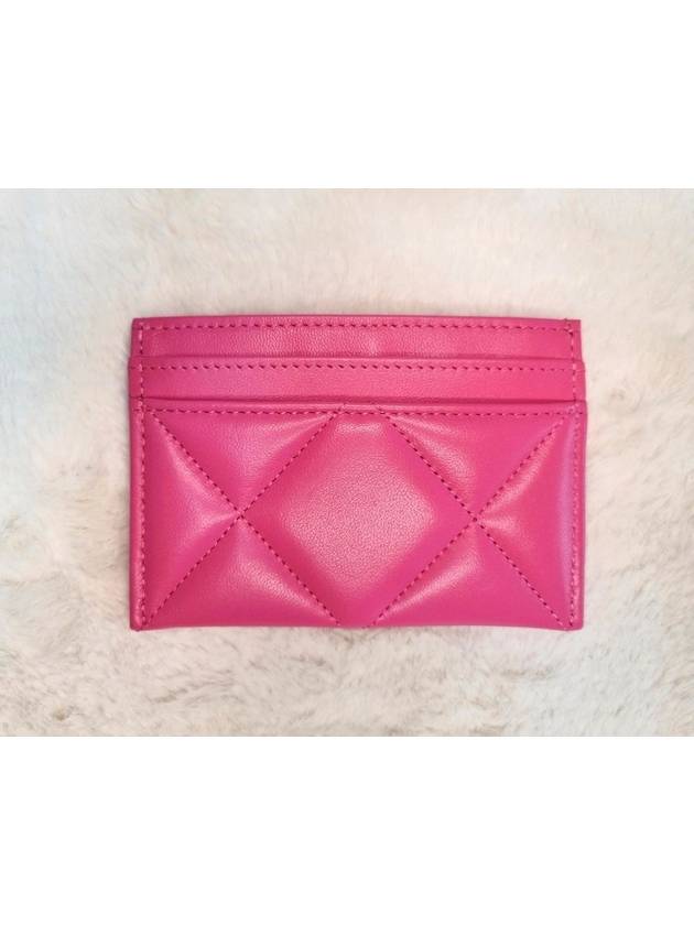 19 Card Holder Lambskin Gold Metal Pink - CHANEL - BALAAN 3